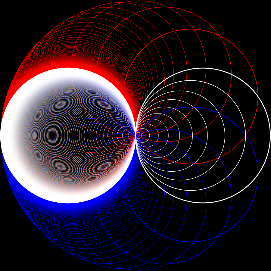 marelle arc-tangente faite de cercles